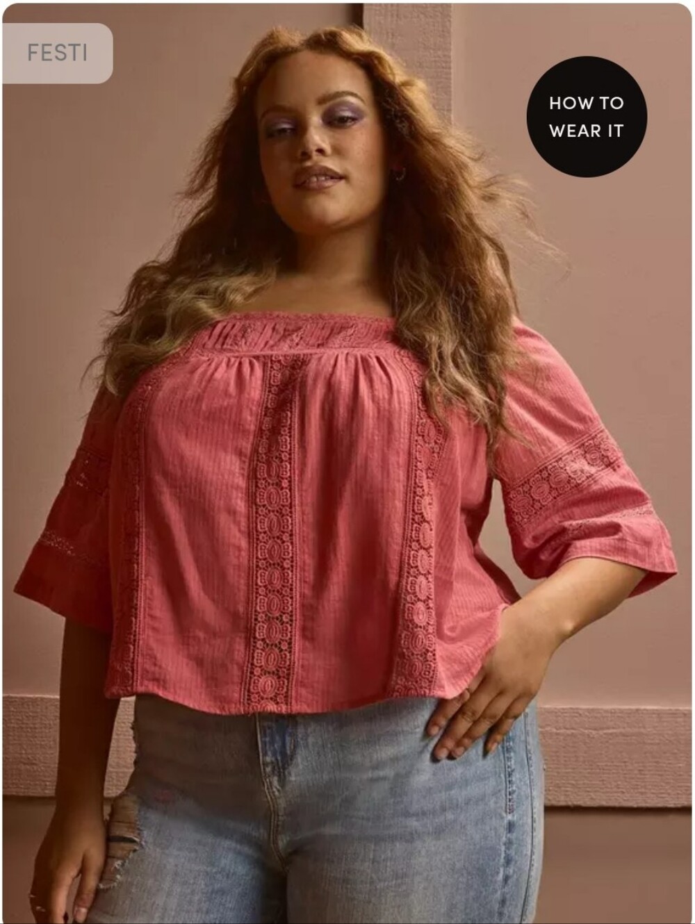 Torrid Festi Dusty Cedar Tie Back Boho Blouse 0 12 L